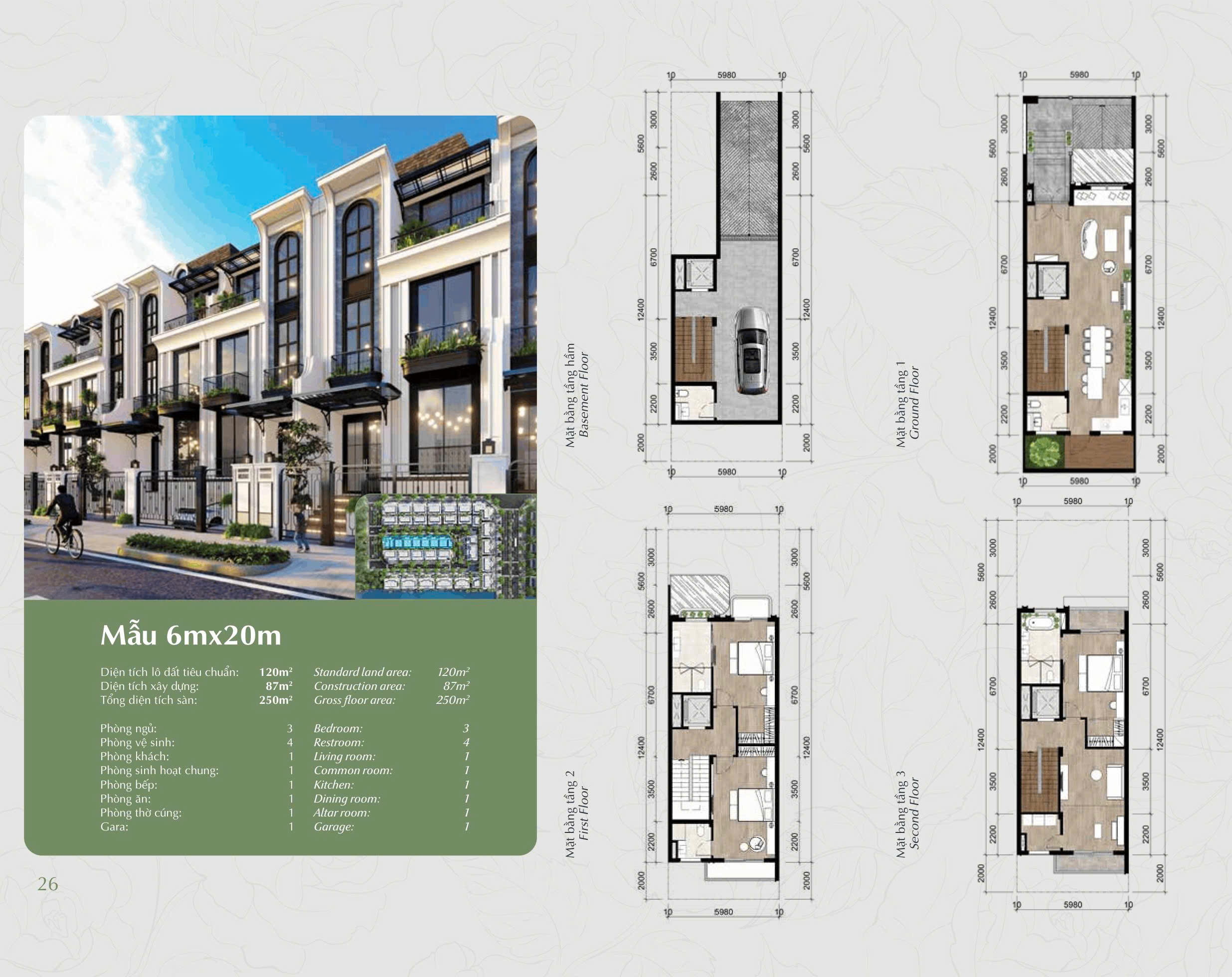Thiết kế căn 120 m2 khu P Ciputra